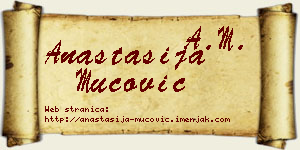 Anastasija Mucović vizit kartica